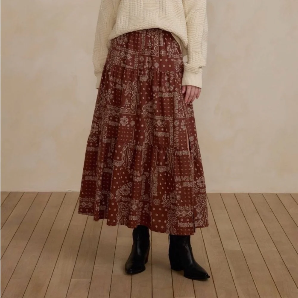 Rylee + Cru Bandana Print Maxi Skirt - Picture 1 of 5